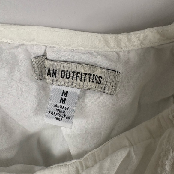 Urban Outfitters White Heidi Corset Flowy Mini Dress Medium Boho Fairy Cottage - Picture 5 of 11